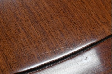 和製ヴィンテージ　花梨材　華やかな彫刻を施したダイニングテーブル　(R-091022)