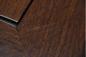 和製ヴィンテージ　花梨材　華やかな彫刻を施したダイニングテーブル　(R-091022)