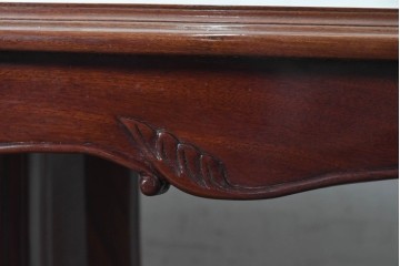 和製ヴィンテージ　花梨材　華やかな彫刻を施したダイニングテーブル　(R-091022)