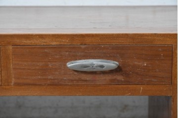 和製ヴィンテージ　楠材　花柄の扉が愛らしい昭和レトロな文机　(R-091023)