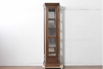 中古　美品　希少な廃番品　maruni(マルニ木工)　地中海ロイヤルシリーズ(ROYAL)　縦型キュリオケース　定価約56万円　(R-091028)