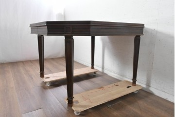 中古　美品　maruni(マルニ木工)　地中海ロイヤルシリーズ(ROYAL)　木目が放射状に広がるエクステンションテーブル　(R-091030)