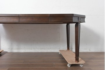 中古　美品　maruni(マルニ木工)　地中海ロイヤルシリーズ(ROYAL)　木目が放射状に広がるエクステンションテーブル　(R-091030)