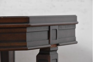 中古　美品　maruni(マルニ木工)　地中海ロイヤルシリーズ(ROYAL)　木目が放射状に広がるエクステンションテーブル　(R-091030)