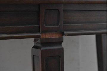 中古　美品　maruni(マルニ木工)　地中海ロイヤルシリーズ(ROYAL)　木目が放射状に広がるエクステンションテーブル　(R-091030)