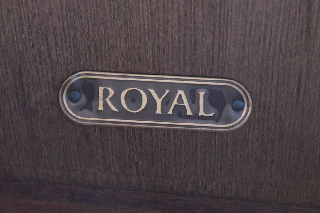 中古　美品　maruni(マルニ木工)　地中海ロイヤルシリーズ(ROYAL)　木目が放射状に広がるエクステンションテーブル　(R-091030)