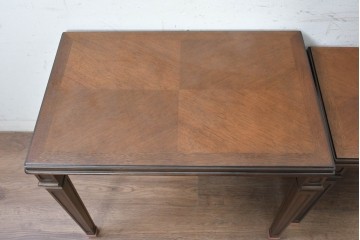 中古　美品　マルニ木工(maruni)　地中海ロイヤルシリーズ(ROYAL)　木目模様とライン装飾が美しいネストテーブル　定価約22万円　(R-091033)