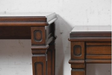 中古　美品　マルニ木工(maruni)　地中海ロイヤルシリーズ(ROYAL)　木目模様とライン装飾が美しいネストテーブル　定価約22万円　(R-091033)