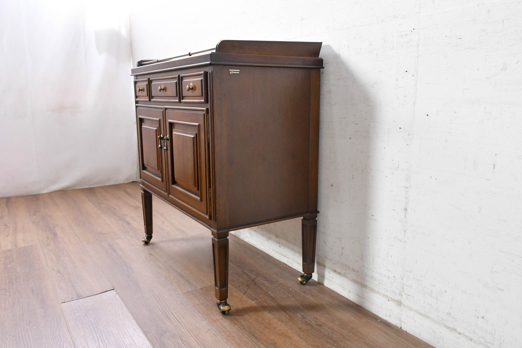 中古　希少な廃番品　maruni(マルニ木工)　地中海ロイヤルシリーズ(ROYAL)　　ビュッフェワゴン　(R-091035)