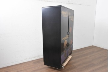 和製ヴィンテージ　最高級品!!　藪田信次作　漆絵入りの着物箪笥　定価約400万円　(R-091037)