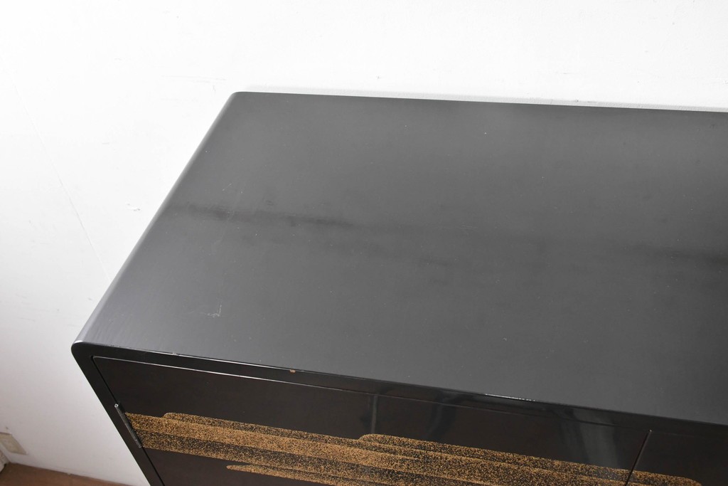 和製ヴィンテージ　最高級品!!　藪田信次作　漆絵入りの着物箪笥　定価約400万円　(R-091037)