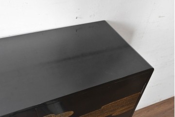 和製ヴィンテージ　最高級品!!　藪田信次作　漆絵入りの着物箪笥　定価約400万円　(R-091037)