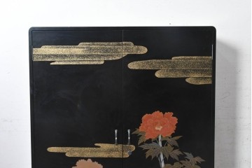 和製ヴィンテージ　最高級品!!　藪田信次作　漆絵入りの着物箪笥　定価約400万円　(R-091037)