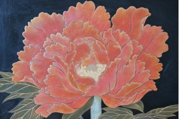 和製ヴィンテージ　最高級品!!　藪田信次作　漆絵入りの着物箪笥　定価約400万円　(R-091037)