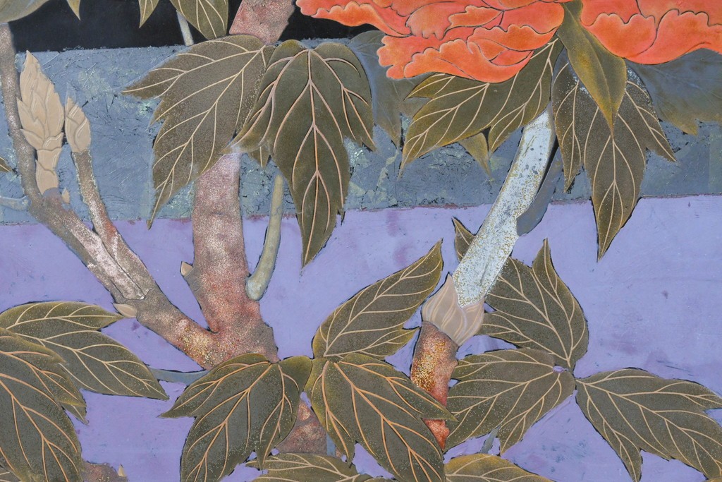 和製ヴィンテージ　最高級品!!　藪田信次作　漆絵入りの着物箪笥　定価約400万円　(R-091037)