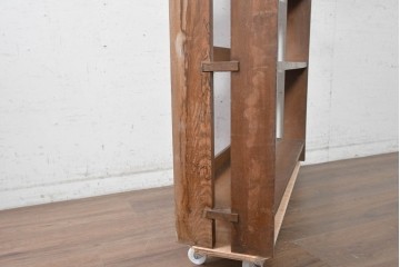 和製アンティーク　昭和初期から昭和中期　ナラ材　モダンデザインの本棚　(R-091038)