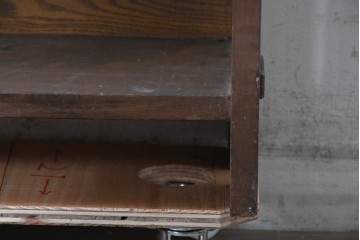 和製アンティーク　昭和初期から昭和中期　ナラ材　モダンデザインの本棚　(R-091038)
