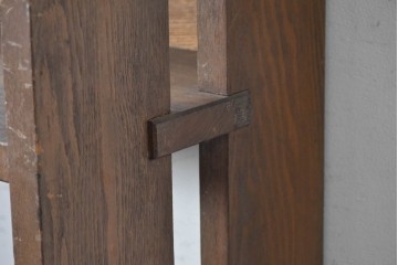 和製アンティーク　昭和初期から昭和中期　ナラ材　モダンデザインの本棚　(R-091038)