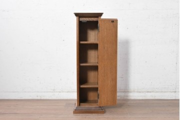 和製ヴィンテージ　ナラ材　職人手作りのすっきりとした佇まいが魅力の花台(R-091042)