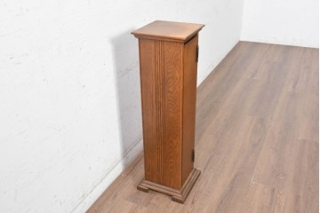 和製ヴィンテージ　ナラ材　職人手作りのすっきりとした佇まいが魅力の花台(R-091042)