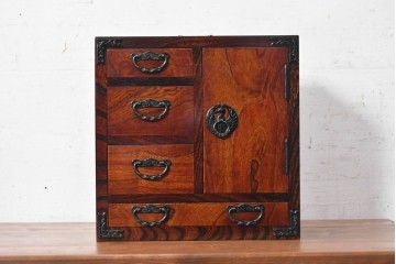 中古　岩谷堂箪笥　収納棚を備えた小引き出し　(R-091045)