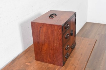 中古　岩谷堂箪笥　収納棚を備えた小引き出し　(R-091045)