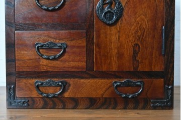中古　岩谷堂箪笥　収納棚を備えた小引き出し　(R-091045)