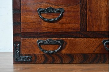 中古　岩谷堂箪笥　収納棚を備えた小引き出し　(R-091045)