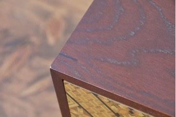 中古　美品　箱根寄木細工　多彩な幾何学模様をあしらった小引き出し　(R-091046)