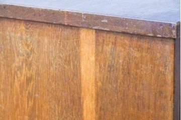 和製アンティーク　昭和初期から昭和中期　素朴な佇まいの引き出し付きサイドキャビネット　(R-091053)