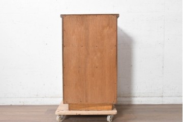 和製アンティーク　昭和初期から昭和中期　素朴な佇まいの引き出し付きサイドキャビネット　(R-091053)