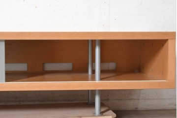 中古　ドイツ製　MOLLER DESIGN(モラー・デザイン)　ガラス引き戸のロングテレビボード　定価約30万円　(R-091054)