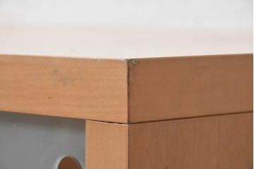中古　ドイツ製　MOLLER DESIGN(モラー・デザイン)　ガラス引き戸のロングテレビボード　定価約30万円　(R-091054)