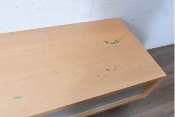 中古　ドイツ製　MOLLER DESIGN(モラー・デザイン)　ガラス引き戸のロングテレビボード　定価約30万円　(R-091054)