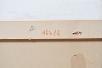 中古　ドイツ製　MOLLER DESIGN(モラー・デザイン)　ガラス引き戸のロングテレビボード　定価約30万円　(R-091054)