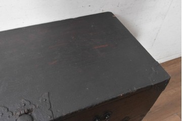 アジアンアンティーク　明治期　重厚な金具使いが目を引くバンダチ　(R-091056) 　