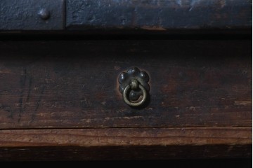 アジアンアンティーク　明治期　重厚な金具使いが目を引くバンダチ　(R-091056) 　