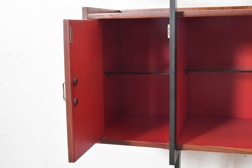 イタリアヴィンテージ　1950年から1960年頃　楽器モチーフが目を引くカウンターテーブルとチェア2脚セット　(R-091066)