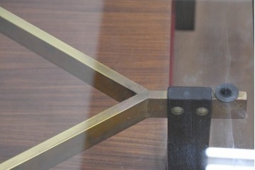 イタリアヴィンテージ　1950年から1960年頃　楽器モチーフが目を引くカウンターテーブルとチェア2脚セット　(R-091066)