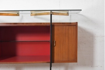 イタリアヴィンテージ　1950年から1960年頃　楽器モチーフが目を引くカウンターテーブルとチェア2脚セット　(R-091066)
