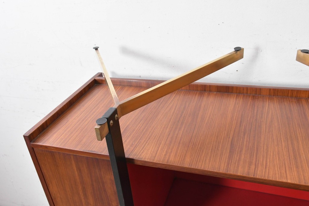 イタリアヴィンテージ　1950年から1960年頃　楽器モチーフが目を引くカウンターテーブルとチェア2脚セット　(R-091066)