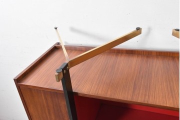 イタリアヴィンテージ　1950年から1960年頃　楽器モチーフが目を引くカウンターテーブルとチェア2脚セット　(R-091066)
