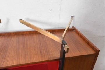イタリアヴィンテージ　1950年から1960年頃　楽器モチーフが目を引くカウンターテーブルとチェア2脚セット　(R-091066)