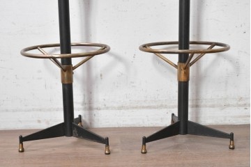 イタリアヴィンテージ　1950年から1960年頃　楽器モチーフが目を引くカウンターテーブルとチェア2脚セット　(R-091066)