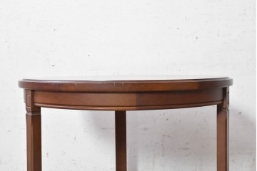 中古　マルニ木工(maruni)　地中海シリーズ　表情豊かな木目模様が魅力のラウンドサイドテーブル　(R-091069)