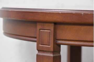中古　マルニ木工(maruni)　地中海シリーズ　表情豊かな木目模様が魅力のラウンドサイドテーブル　(R-091069)