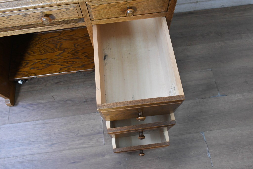 中古　美品　三越家具　COUNTRY HOUSE(カントリーハウス)　Brugge(ブルージュ)　充実の収納を備えたパソコンデスク　(R-091085)