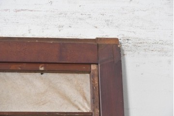 アンティーク建具　大正から昭和初期　昭和型板ガラス「ばら」を取り入れた裏障子付き引き戸1枚　(R-091095)
