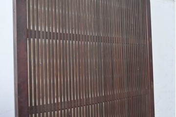 アンティーク建具　大正から昭和初期　木瓜ガラスと裏障子を備えたレトロな引き戸1枚　(R-091096)