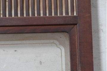 アンティーク建具　大正から昭和初期　木瓜ガラスと裏障子を備えたレトロな引き戸1枚　(R-091096)